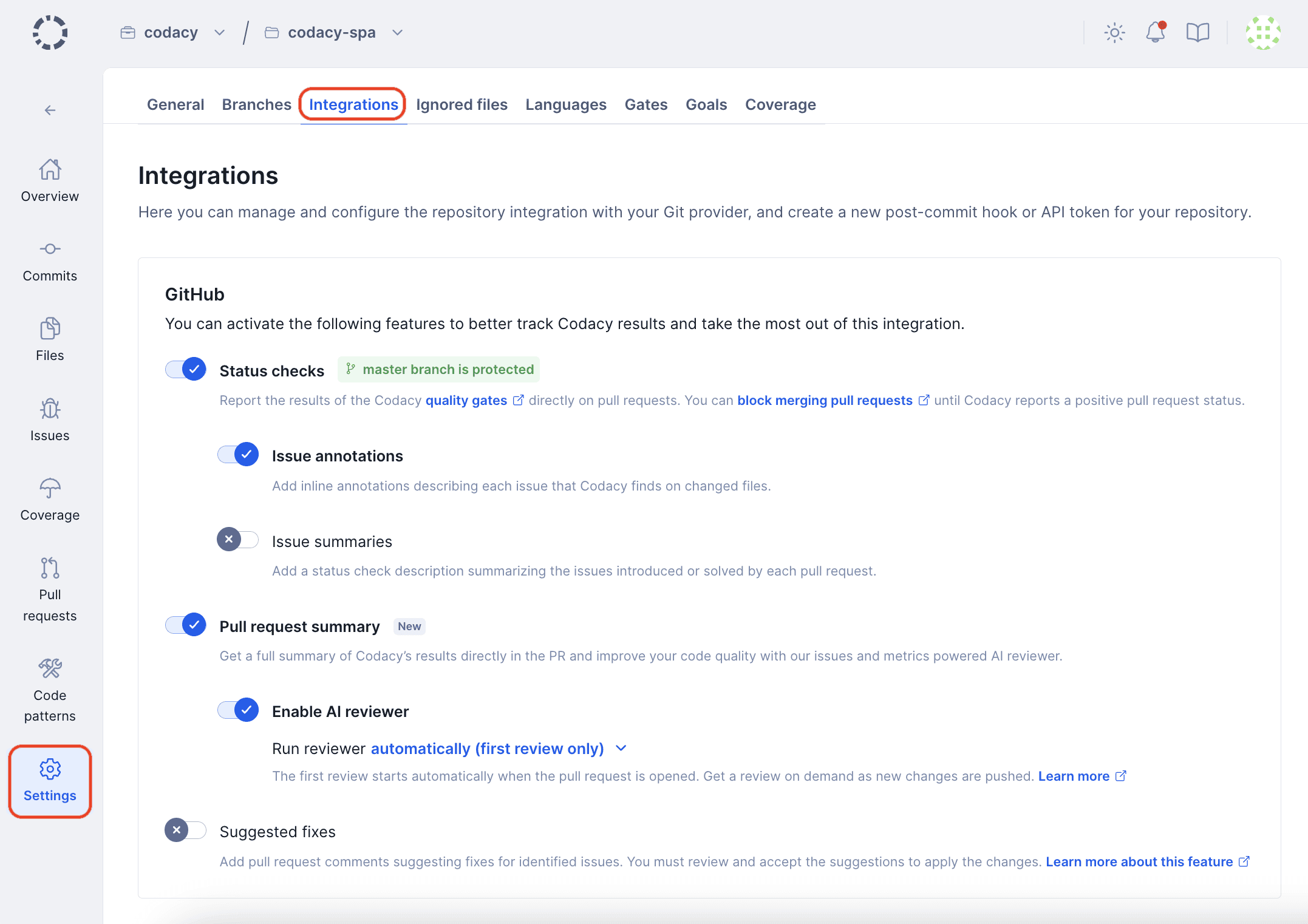 Enabling your Git provider integration